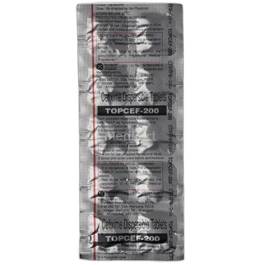 topcef 200mg dt tablet 10's